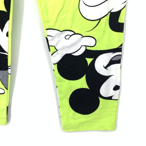 Disney Pajama Set Womens Size Large Tank + Capri Pant Black Lime Green Mickey - Picture 7 of 15